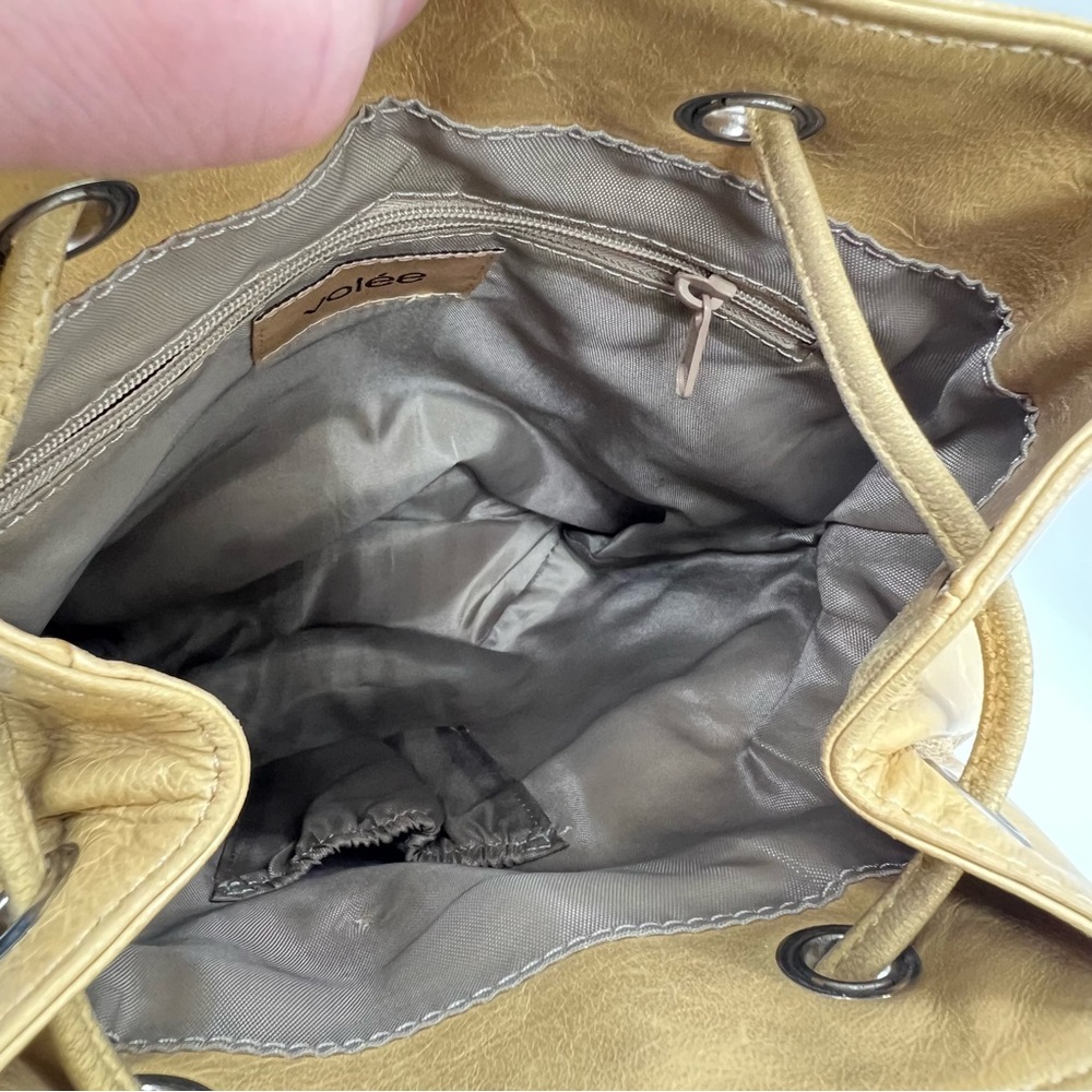 Volée Drawstring Backpack Yellow/Tan Beige - Picture 12 of 14